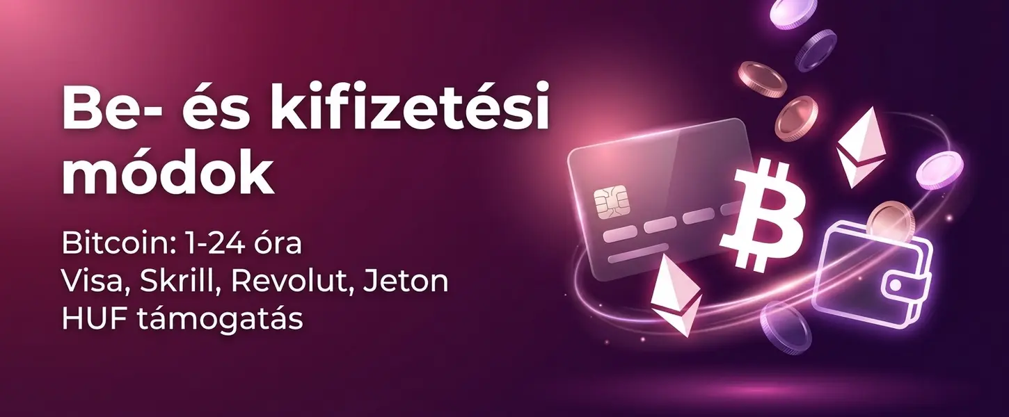 Miki Casino fizetési módok - kripto, kártya és HUF támogatás
